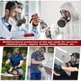 thumbnail image 7 of XINBTK Full Face Gas Mask, Reusable Respirator Mask Survival Nuclear and Chemical with 6001 and 40mm Activated Carbon Filter Against Gases Dust Vapors Fume for Spray Paint Sanding, 7 of 7