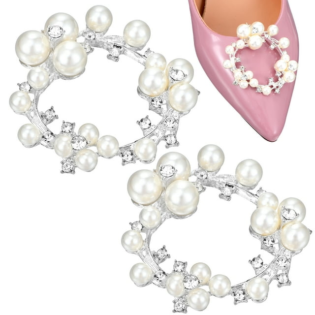 1 Paire de Clips de Chaussures Design Perles Charmes Décoratifs Boucles Délicates pour Chaussures