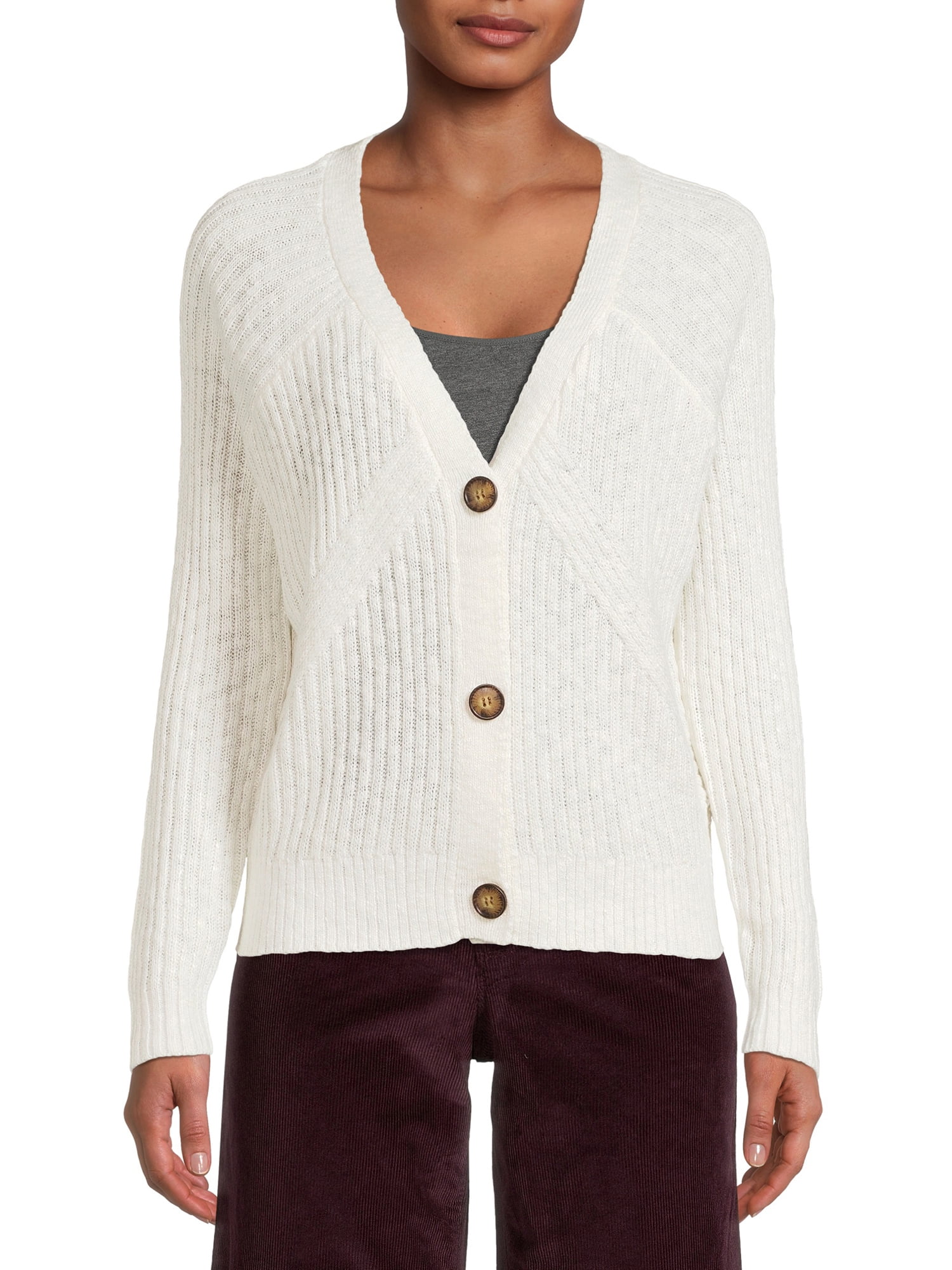 time and tru women's shawl collar cardigan sweater