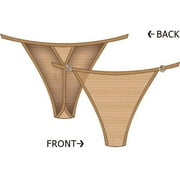 N.O. Charm String Side Thong Large Tan