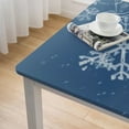 thumbnail image 4 of nygtbtfer  Tablecloth Blue White s Rectangle Table Cloth Stain Resistant Table Cover for Dining Room Kitchen Winter Holiday New Year Christmas Party Decor, 4 of 7