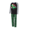 thumbnail image 4 of Seyurigaoka Family Matching Christmas Pajamas Outfit, Long Sleeve Round Neck Tops Plaid Pants, 4 of 10