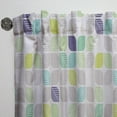 thumbnail image 3 of Designart 'Leaves With Geometric Pattern' Mid-Century Modern Curtain Panel, 3 of 5
