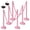 Pink, variant on 6 Pack Gold Stanchions with 4 x 5FT Red Velvet Ropes, Stainless Steel Crowd Control Barrier Queue Poles for Wedding, Party, Event and Business