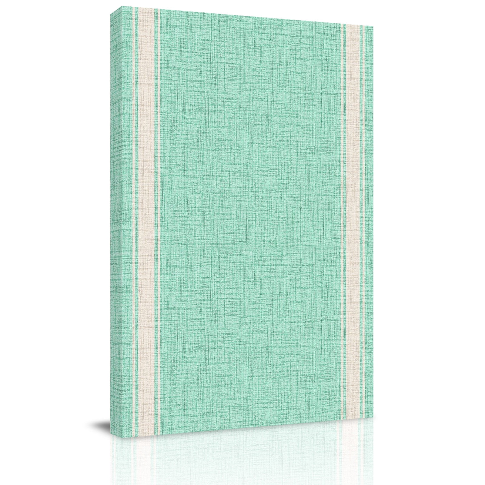 Canvas Wall Art Mint Green Stripes Framed Canvas Prints for Living Room Office Farmhouse Striped Modern Minimalist Large Gallery Wrapped Wall Decor for Home Office Gifts 16 x24 Ship Next Day