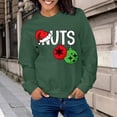 thumbnail image 2 of SOMOWI Chandails en Molleton de la Saint-Valentin pour Femmes Couples Assortis Chandail Sans Capuche Festif Col Rond Vacances Famille Vert Foncé Sortie Automne Hauts 2TG, 2 of 4