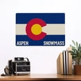 thumbnail image 2 of Aspen, Snowmass, Colorado, State Flag (12x18 Aluminum Art, Indoor Outdoor Metal Sign Decor), 2 of 5