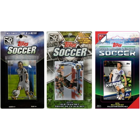 C&I Collectibles MLS Los Angeles Galaxy 3 Different Licensed Trading Card Team Sets O/S