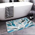 thumbnail image 2 of Bath Mats for Bathroom, Bathroom Mats Rugs No Silp, Comfortable Marble Green Leaves Washable Cover Floor Rug Carpets Floor Mat Bathroom Decorations 16x24 Inches for Kitchen Bedroom Indoor, 2 of 6