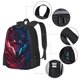 thumbnail image 2 of Balery Cool Wolf Head Mochila para hombre y mujer - Tela Oxford 600D resistente - Gran capacidad, resistente al agua, ideal para la escuela, viajes y senderismo, 2 of 6