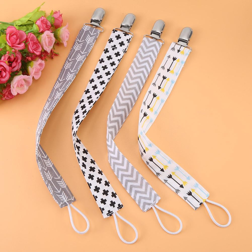 LYUMO 4pcs Baby Pacifier Clip Chain Printing Cotton Strap Soother Nipple Holder for Infant Child Set, Baby Pacifier Clips, Pacifier Strap | Walmart Canada