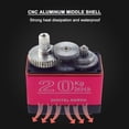 thumbnail image 2 of 20KG High-Torque Digital Servo with 270° Rotation, Waterproof Metal Gear (Copper & Aluminum), 0.09sec/60° Speed at 6.8V, CNC Precision Gears, Anti-Block/Burn Protection, 4-Pack with 25T Servo Arms, 2 of 6