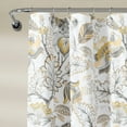 thumbnail image 4 of Lush Decor Cynthia Jacobean Shower Curtain Yellow/Gray Single 72x72, 4 of 8