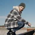 thumbnail image 3 of Knit Slouchy Beanie Hat Plaid Cap Unisex Winter Baggy Hats With Soft Fleece Lining For Women Men, 3 of 5