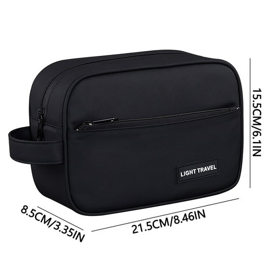 Qiweii Travel Toiletry Bag for Men Hanging Water Resistant Shaving Bag Dopp Kit Travel Bag for Toiletries Accessories with Divider and Handle