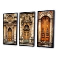 thumbnail image 3 of Designart "Parisian Wooden Enigma V" Vintage Framed Wall Art Set Of 3 - Brown Paris Frame Gallery Wall Set For Home Decor, 3 of 7