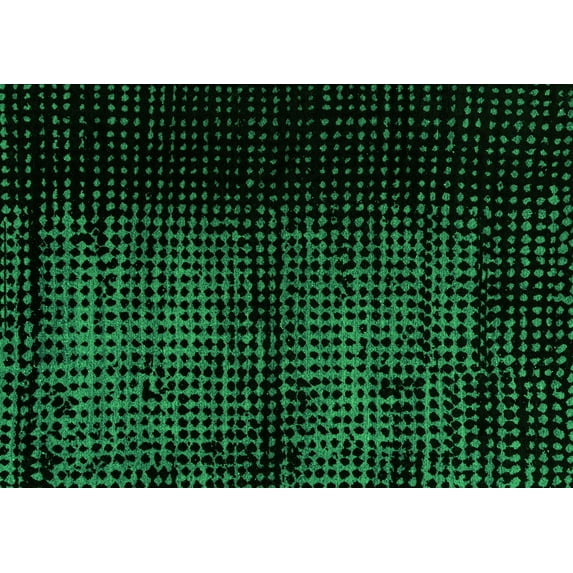 Ahgly Company Indoor Rectangle Abstract Green Modern Area Rugs, 5' x 8'