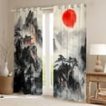 thumbnail image 2 of Homewish Vintage Landscape Painting Blackout Curtains Set of 2 (52x84 Each),Modern Aesthetic Window Curtains,Gray Orange Curtains and Drapes For Men Women,Microfiber Bedroom Decor, 2 of 6