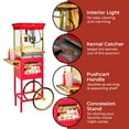 thumbnail image 3 of Nostalgia NKPCONCRT10RD Vintage New 10-Ounce Professional Popcorn & Concession Cart - 59 Inches Tall, 3 of 8