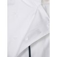 thumbnail image 6 of TiaoBug Men Professional Chef Jacket Stand Collar Short Sleeve Hotel Restaurant Jacket Coat Top White L, 6 of 7