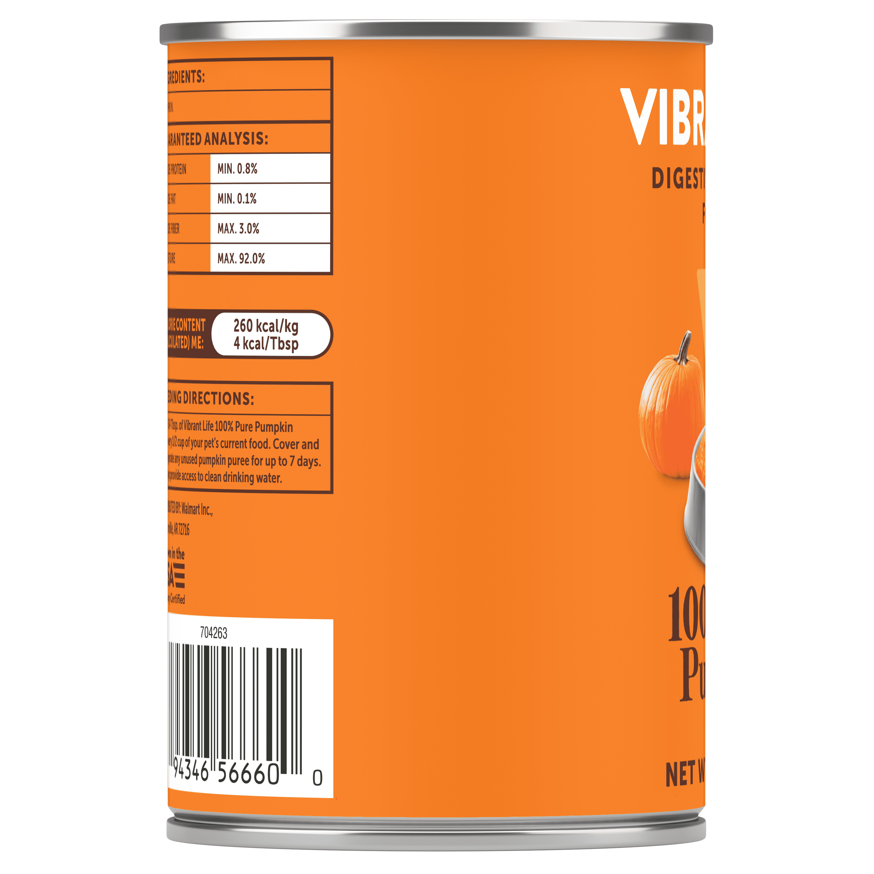 Vibrant Life 100% Pure Pumpkin Digestive Supplement for Dogs, 15oz