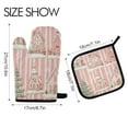 thumbnail image 2 of Yayeee Oven Mitts and Pot Holder Set of 2 Heat Resistant Kitchen Gloves Baking Hot Pad, Light Green Christmas Houses, 2 of 5