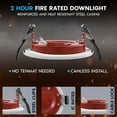 thumbnail image 3 of Luxrite 6-Pack 4 Inch LED Fire Rated Recessed Lights, 5CCT 2700K-5000K, 2 Hour Fire Rating, 800LM, Dimmable, Baffle, UL, 3 of 7