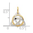 thumbnail image 5 of Diamond2Deal 14K Yellow Gold with White Rhodium Pendant for Women (L 0.44 in, W 0.5 in), 5 of 5