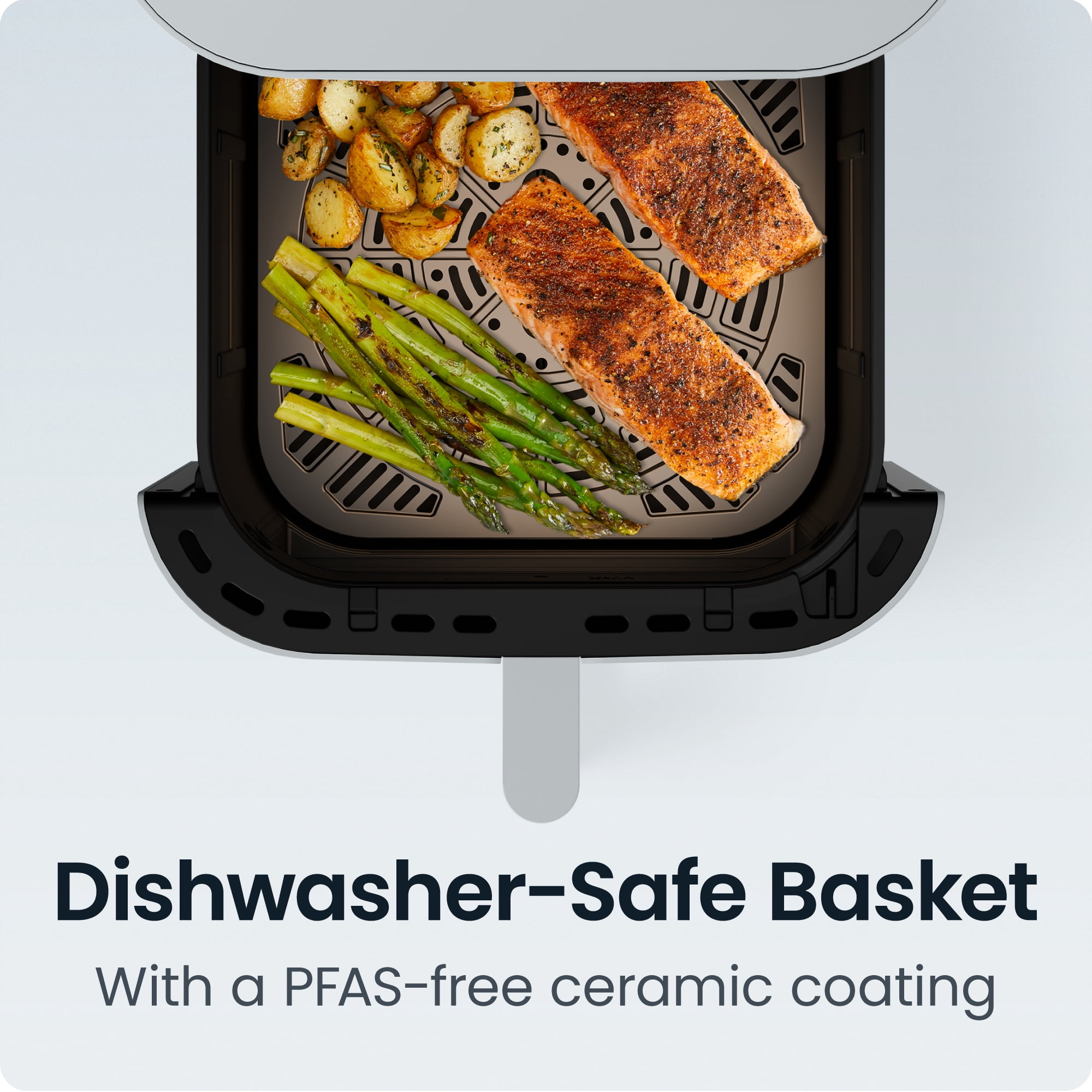 Chefman Crispinator 8-Quart 7-in-1 Air Fryer with Powerful, Whisper-Quiet DC Motor & 450°F Max Temp - Concrete