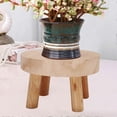 thumbnail image 4 of Mini Round Natural Wood Stool, Flower Pot Stand, Gardening Stool, - 3.5" Tall Natural Wood, 4 of 5