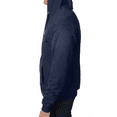 thumbnail image 4 of Hanes Men's EcoSmart Full-Zip Hooded Sweatshirt, Long Sleeve Pullover Pocket Hoodie, Navy, 3XL, 4 of 5