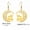 A gold, variant on Crescent Moon Cats Earrings Stainless Steel Dangle Earrings Animal Jewelry