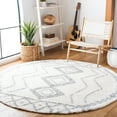 thumbnail image 2 of SAFAVIEH Parma Frank Geometric Shag Area Rug, Ivory/Grey, 6'7" x 6'7" Round, 2 of 8