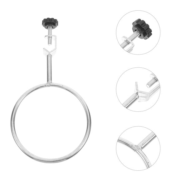 WHAMVOX Soporte Con Anillo De Hierro Plata Para Laboratorio Ideal Para Químicos Seguros