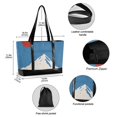thumbnail image 2 of FORMRS Canvas Laptop Tote Bag for Women with 15.6" Computer Compartments Shoulder Handbag, Snow Mountain, 2 of 7