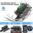 thumbnail image 3 of Waterproof On Off Toggle Switch with Green Light Rocker Button Inline Cord Switch DPST AC/DC 20A-125V,16A-250V,30A-24V,35A-12V, IP66, 3 of 11