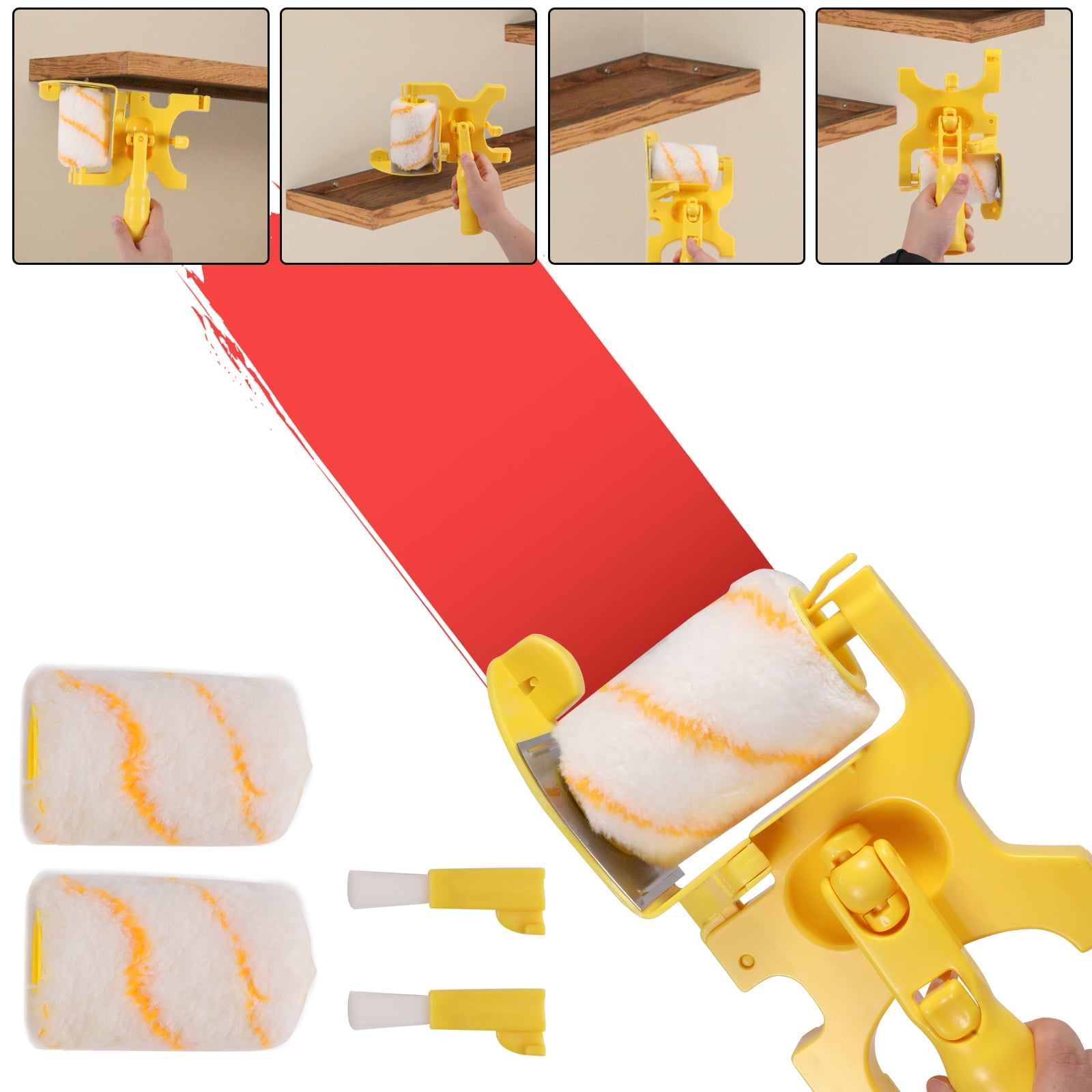 MUCH Paint Edger Roller Brush,Portable Handheld CleanCut Paint Edger