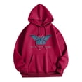 thumbnail image 1 of Sudaderas Con Capucha A La Moda Para Mujer, Sudadera Con Cuello Redondo, Blusa Informal Estampada de Manga Larga, Tops Odeerbi  ODB184530, 1 of 5
