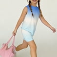 thumbnail image 5 of Grblisyd Outfits for Girls 10-12 Summer Gradient Print Tank Top and Biker Shorts 2 Piece Outfit Kids Cute Clothing Sets, 5 of 6