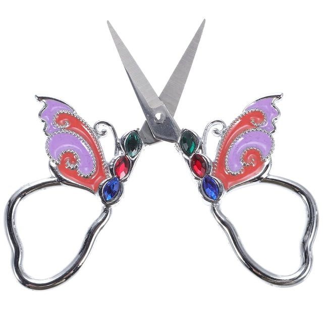 KONTONTY 1Pcs Ciseaux Brodés Résistants à la Rouille pour Bureau et Magasin de Vêtements