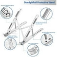 thumbnail image 2 of Adjustable Collapsible MacBook, ipad, Tablet, or Laptop Stand For Desk. Perfect MacBook, ipad, Tablet, or Laptop Holder For Travel. Convenient and Foldable. Silver, 2 of 4