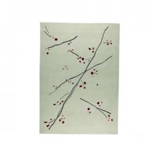 MAT The Basics MTBINAWHI056071 Tapis de Zone Rectangulaire Blanc & Rouge Inari- 5 Pi 6 Po x 7 Pi 10 Po