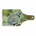 thumbnail image 1 of Lemur Cutting Board, Aperture Photo of Monkey Mammal Ring Tailed, Decorative Tempered Glass Cutting and Serving Board, in 3 Sizes, by Ambesonne, 1 of 2