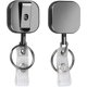 thumbnail image 1 of Paquete de 2 Carretes Retráctiles, llavero Retráctil Resistente, llavero Extensible Con Cable de Acero, Soporte Retractil para llaves Con Clip, Porta llaves Retractil, Color Negro, 1 of 5