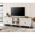 thumbnail image 2 of WAMPAT Farmhouse 100 Inch TV Stand, White Entertainment Center with Storage Cabinets & Drawers, 2 of 8