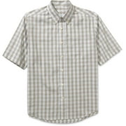 Angle View: Puritan - Men's Short-Sleeve Button-Down Plaid Shirt