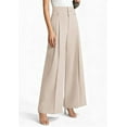 thumbnail image 3 of PRETTYGARDEN Womens Spring Wide Leg Palazzo Pants Trendy Loose Button High Waist Pleated Work Business Casual Trousers, 3 of 7
