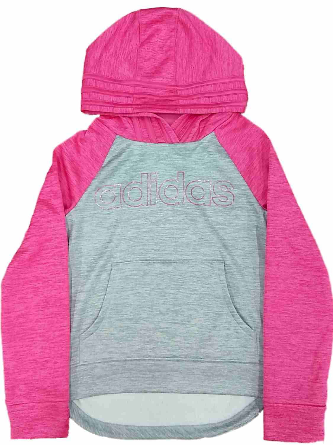 girls adidas pink hoodie