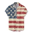thumbnail image 3 of ZZHZGZ Fourth of July Dress Shirts for Men Big and Tall Men Shirts for Casual Wear Slim fit Independence Day for Summer Ideal Pairing with Casual Pants for Everyday Use M, 3 of 3