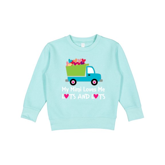 Inktastic Mimi Loves Me Grandson Truck Toddler Sweatshirt